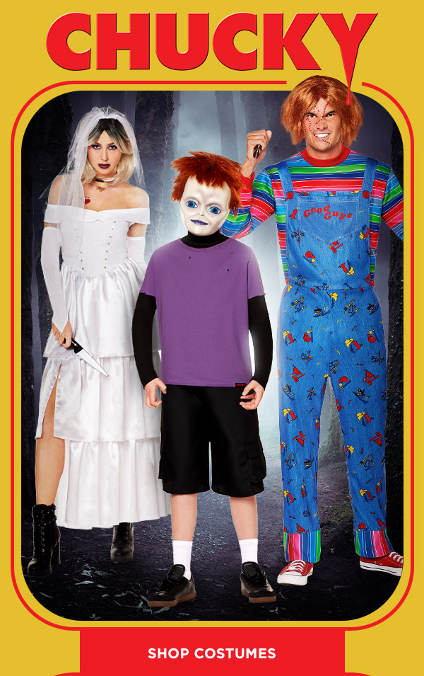 Spirit Halloween CHUCKY costumes collectibles Campaign Buzz